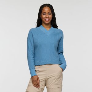 Atajo Long-Sleeve Waffle V-Neck - Women's